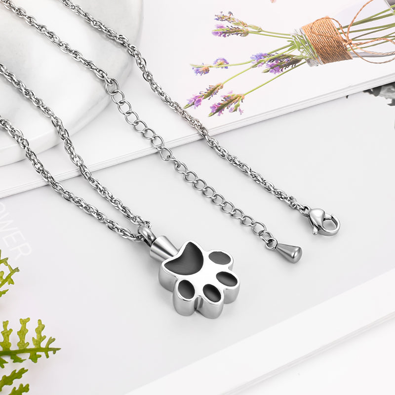 Black Paw Cremarion Pendant Necklace