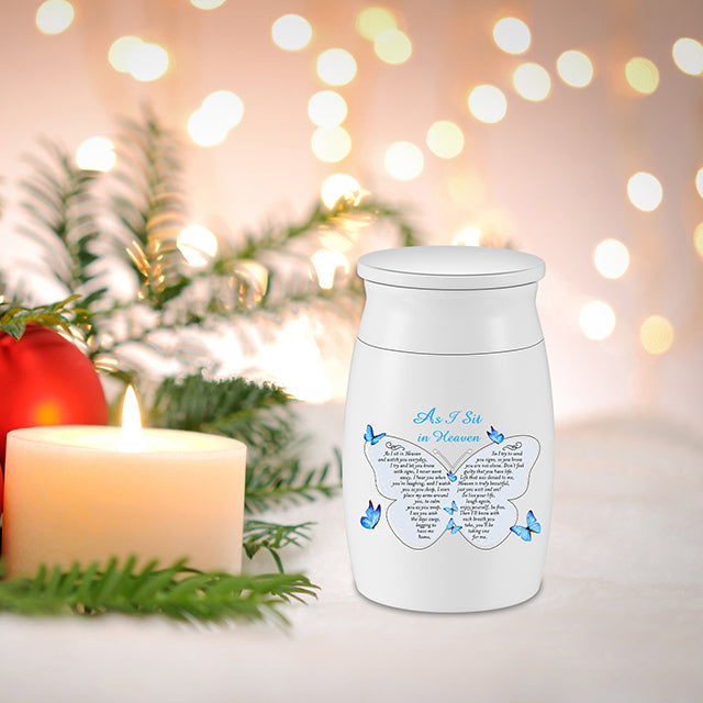 Butterfly Aluminium Memorial Small Keepsake Urn