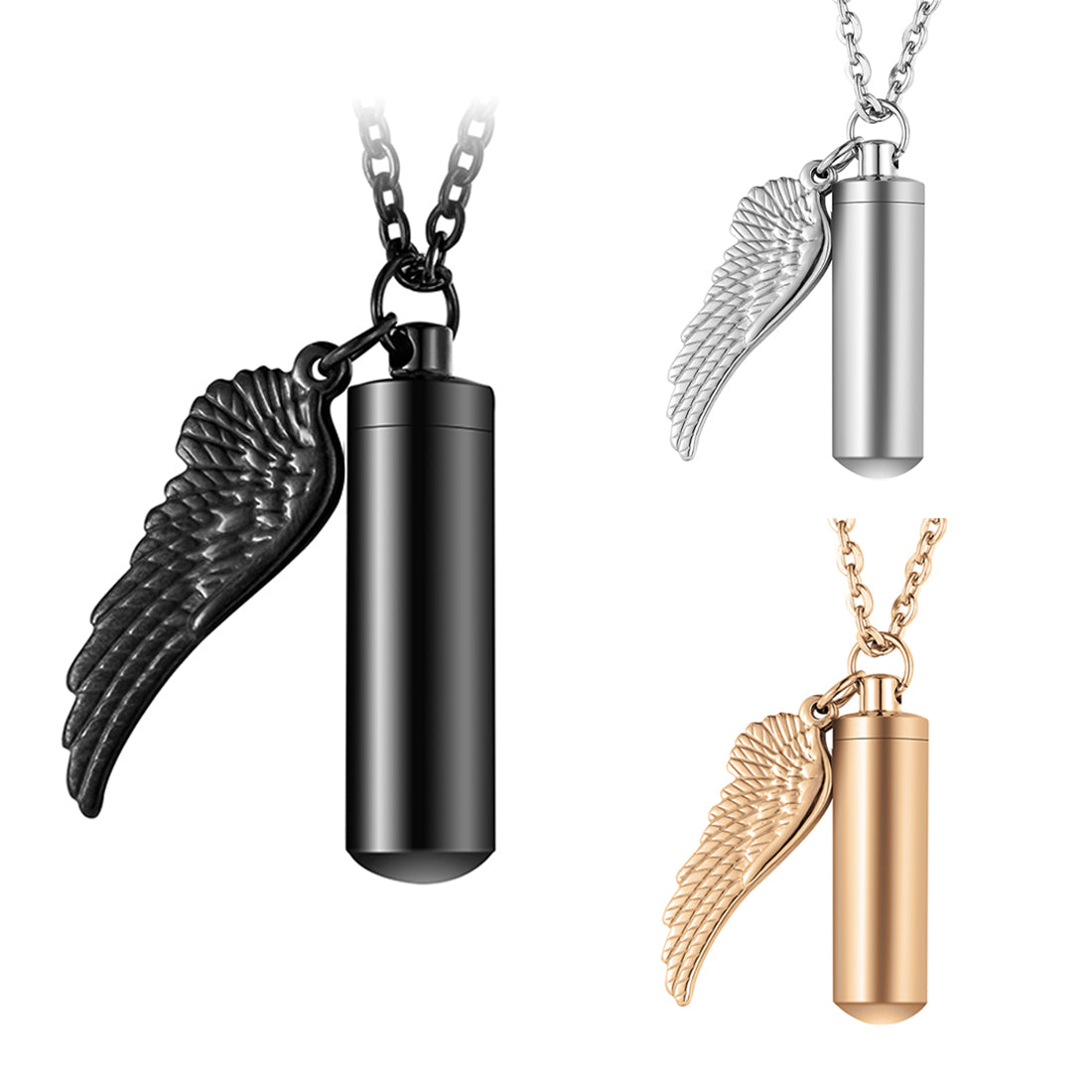 Necklace Gas Tank with Angle Wings