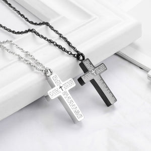 Cross Urn Necklace with Bible