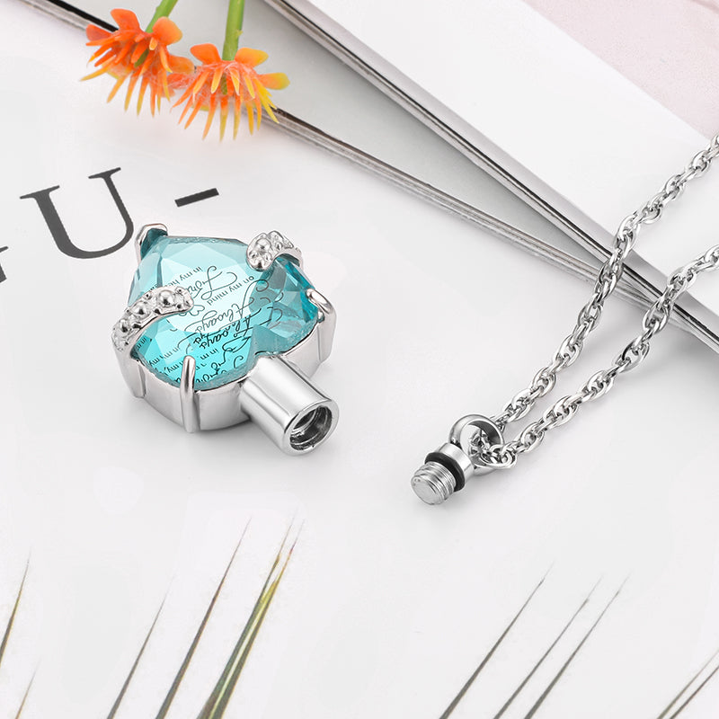 Heart  Cremation Pendant Necklace for Women