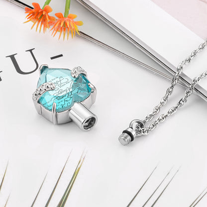 Heart  Cremation Pendant Necklace for Women