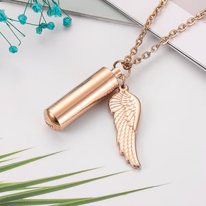 Necklace Gas Tank with Angle Wings