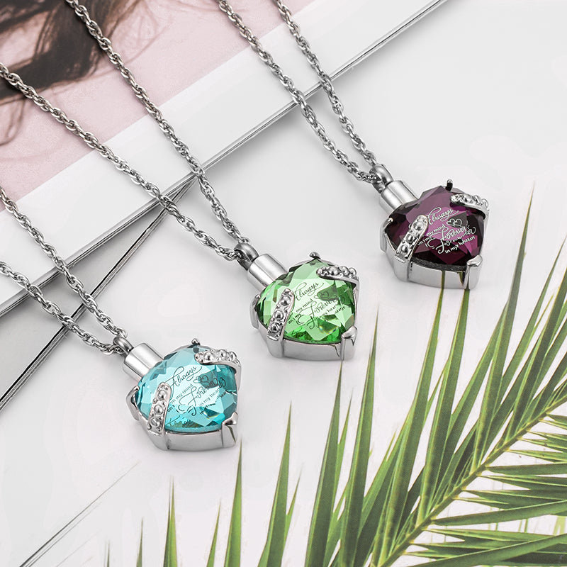 Heart  Cremation Pendant Necklace for Women