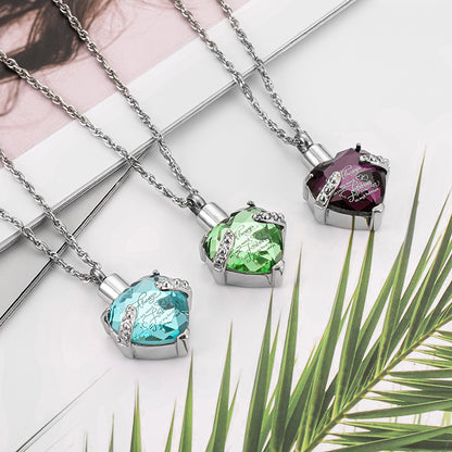 Heart  Cremation Pendant Necklace for Women