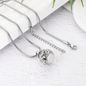 Lantern & Butterfly - Cylindrical Cremation Necklace