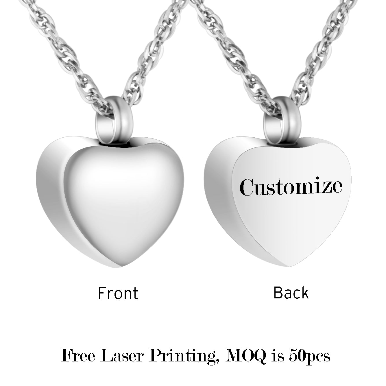 Heart Cremation Necklace for Ashes