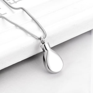 Retro Teardrop Cremation Necklace for Ashes