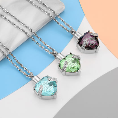 Heart  Cremation Pendant Necklace for Women