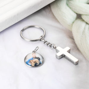 Cross Key Chain Cremation Jewelry