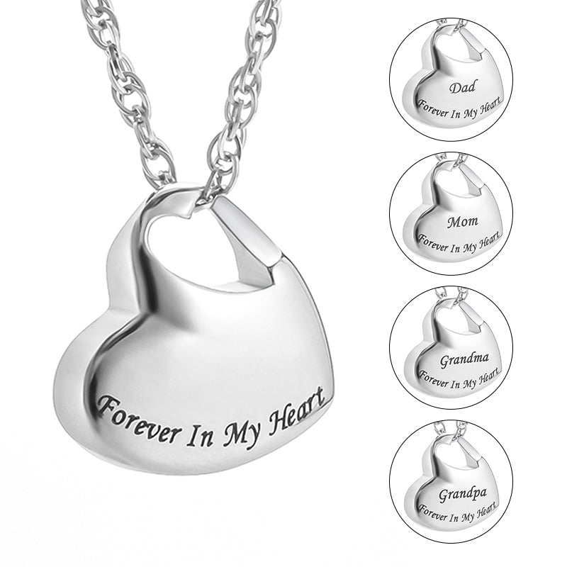 Amazon.com: Cremation Urn Necklace for Ashes Urn Jewelry,Forever in My  Heart Carved Locket Stainless Steel Keepsake Waterproof Memorial Pendant  for mom & dad with Filling Kit (Aunt)… : Home & Kitchen