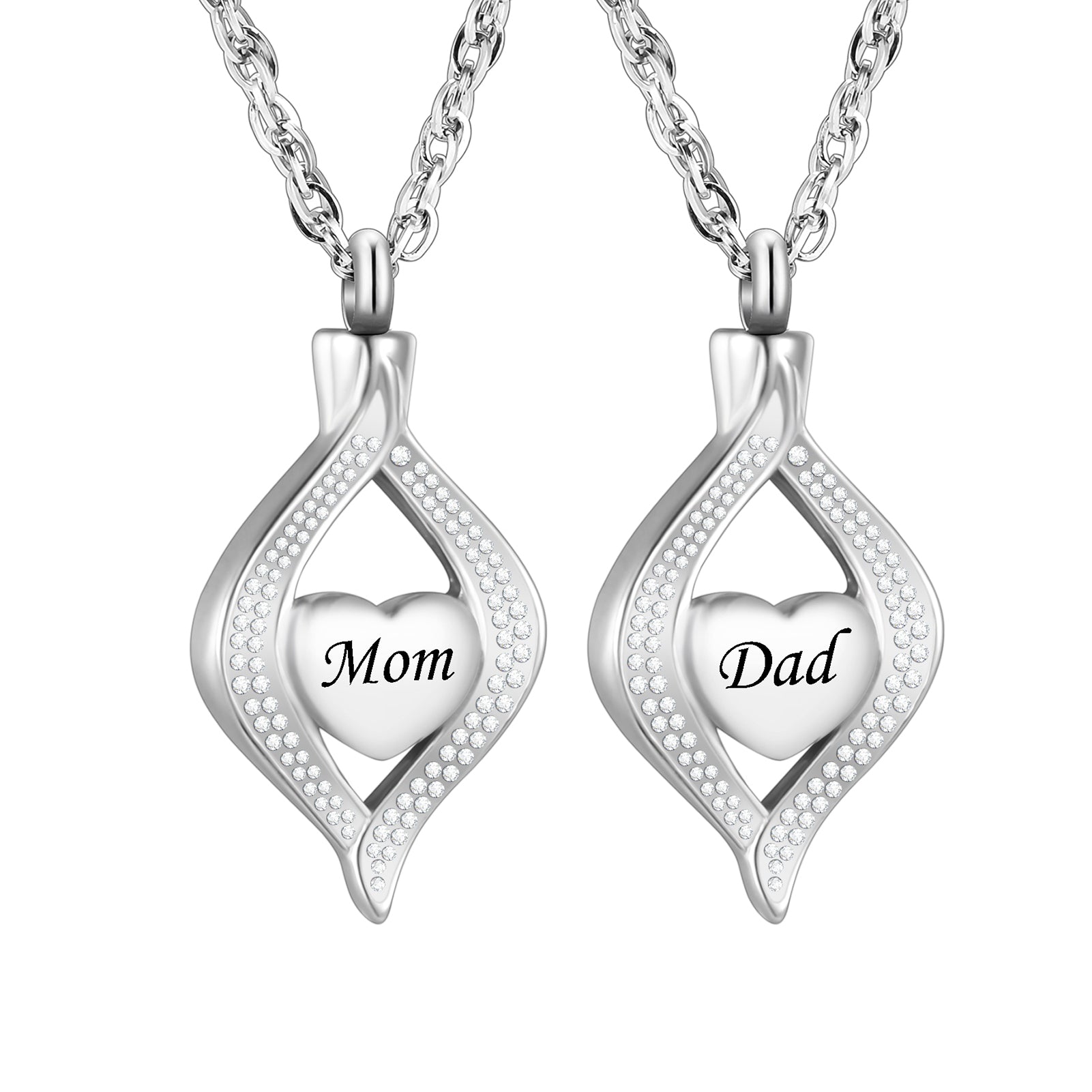 Urn Cremation Necklace for Mom/ Dad