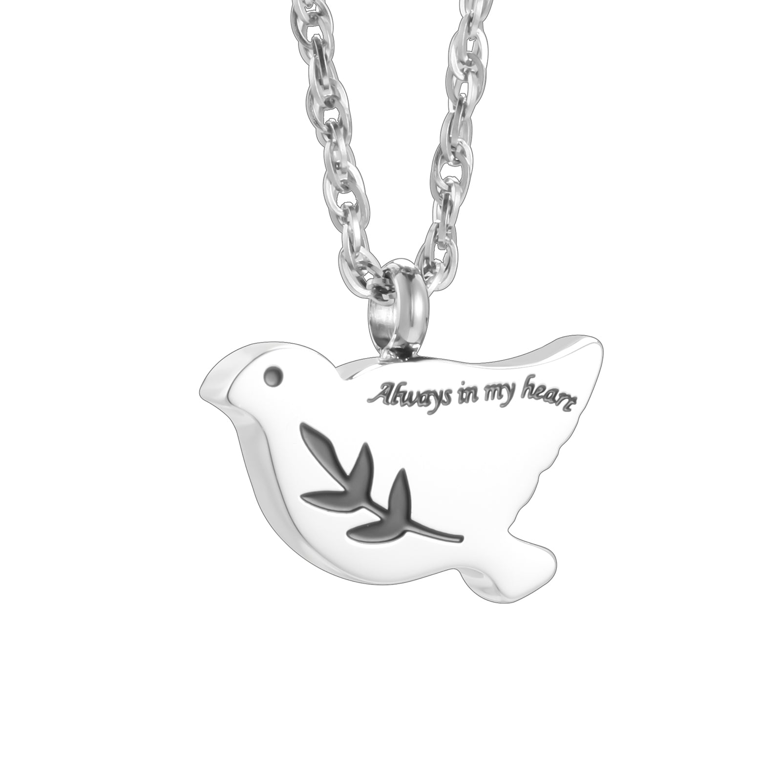 Dove Memorial Necklace with Olive Branch