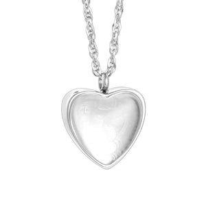 Silver Heart Cremation Jewelry Ashes Holder for Women