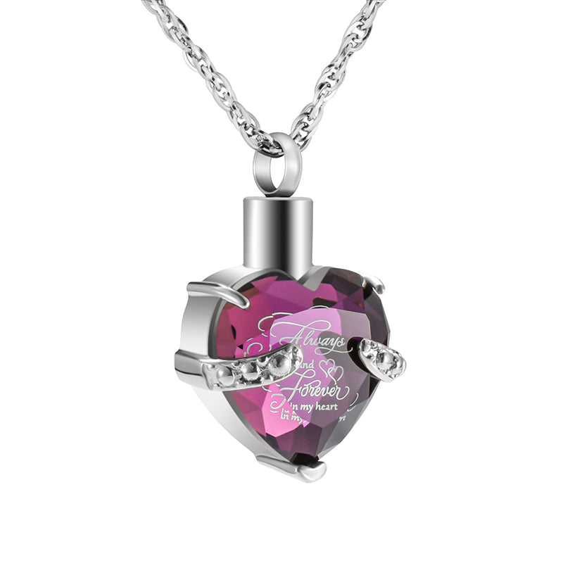 Heart  Cremation Pendant Necklace for Women