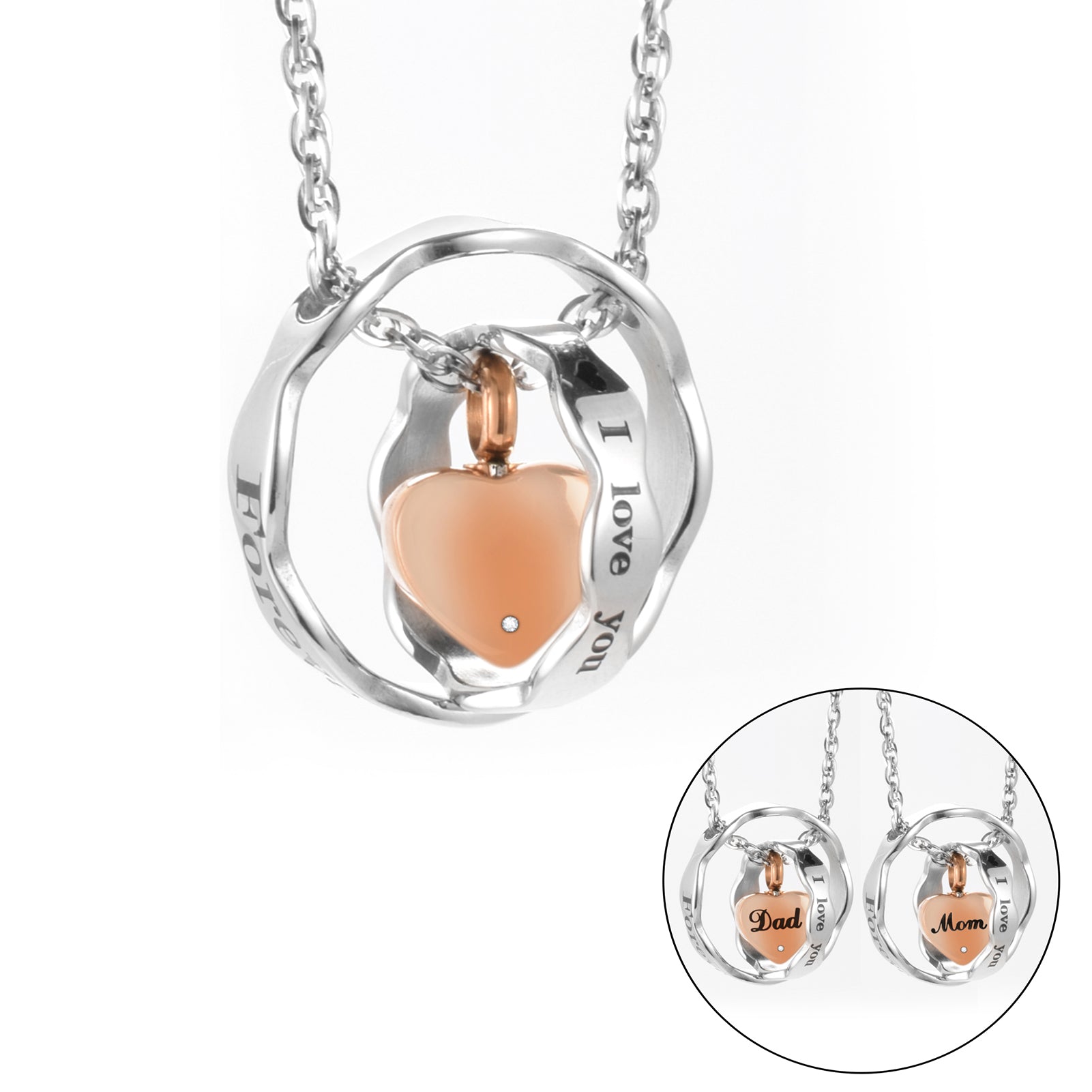 Stuller Dad Heart Ash Holder Necklace 652261:60000:P | Galicia Fine  Jewelers | Scottsdale, AZ