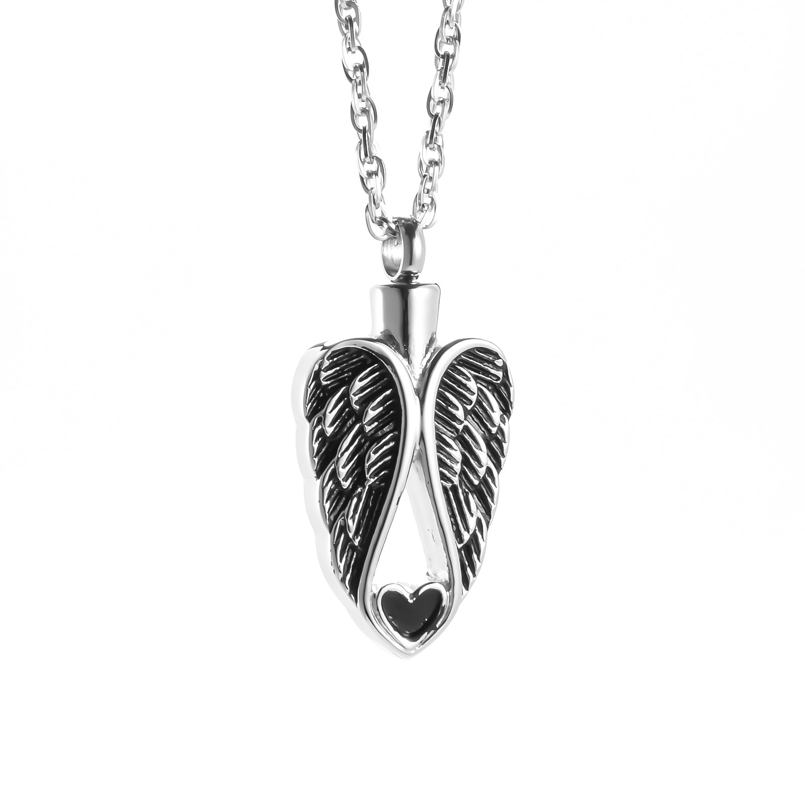 Big Wings and Heart Cremation Jewelry for Ashes