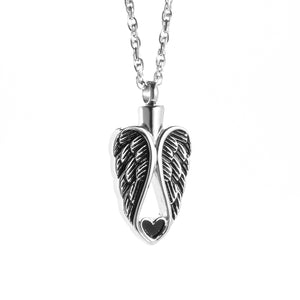Big Wings and Heart Cremation Jewelry for Ashes