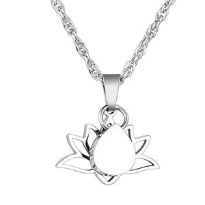 Lotus & Teardrop Cremation Necklace