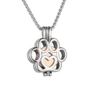 Eternity Paw Rose Gold Cremation Jewelry for Ashes