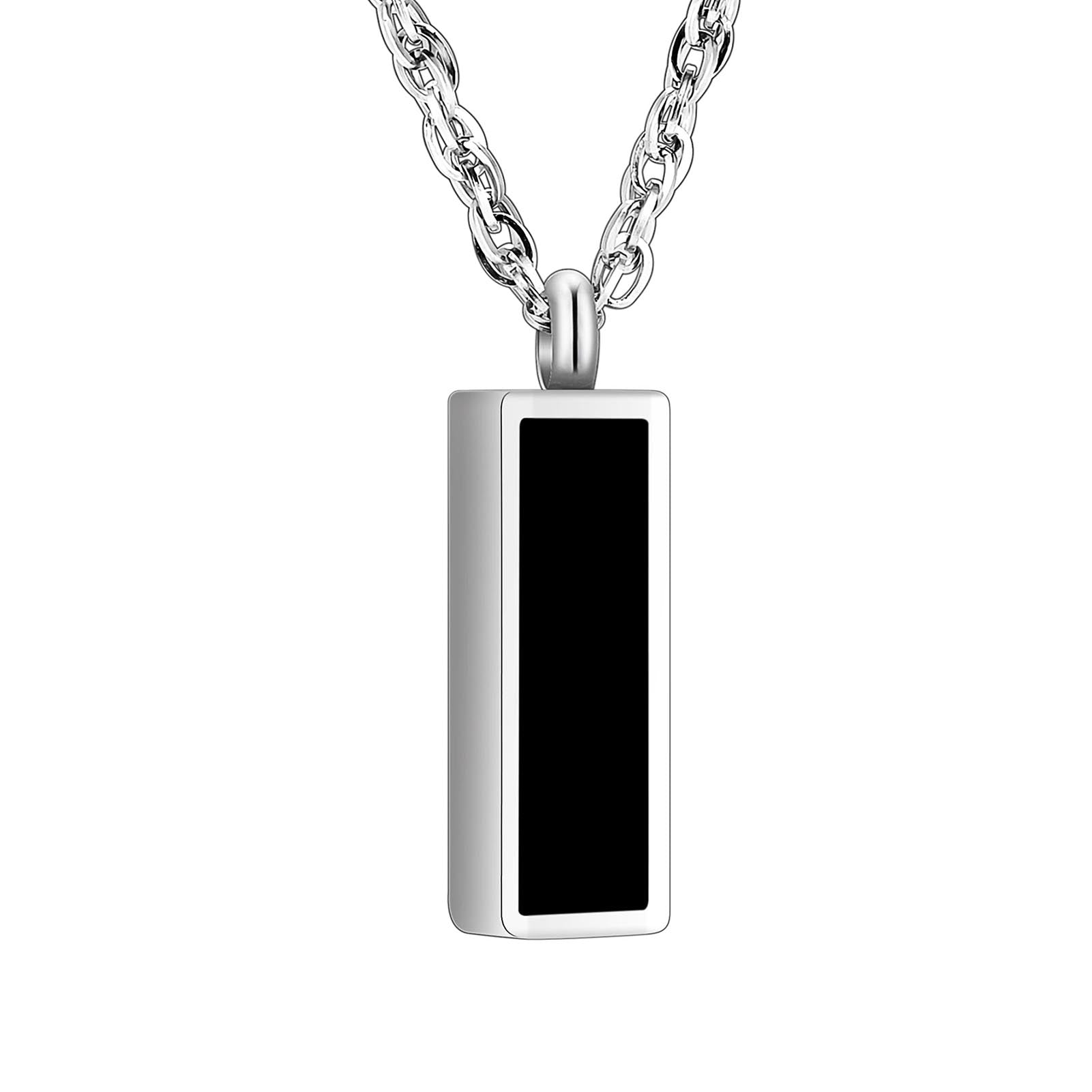 Black Bar Cremation Necklace