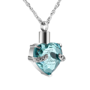 Heart  Cremation Pendant Necklace for Women