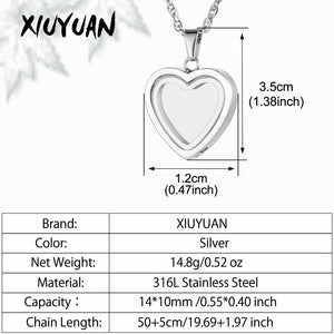Clear Glass and Heart Urn Necklace at Wholesale Price