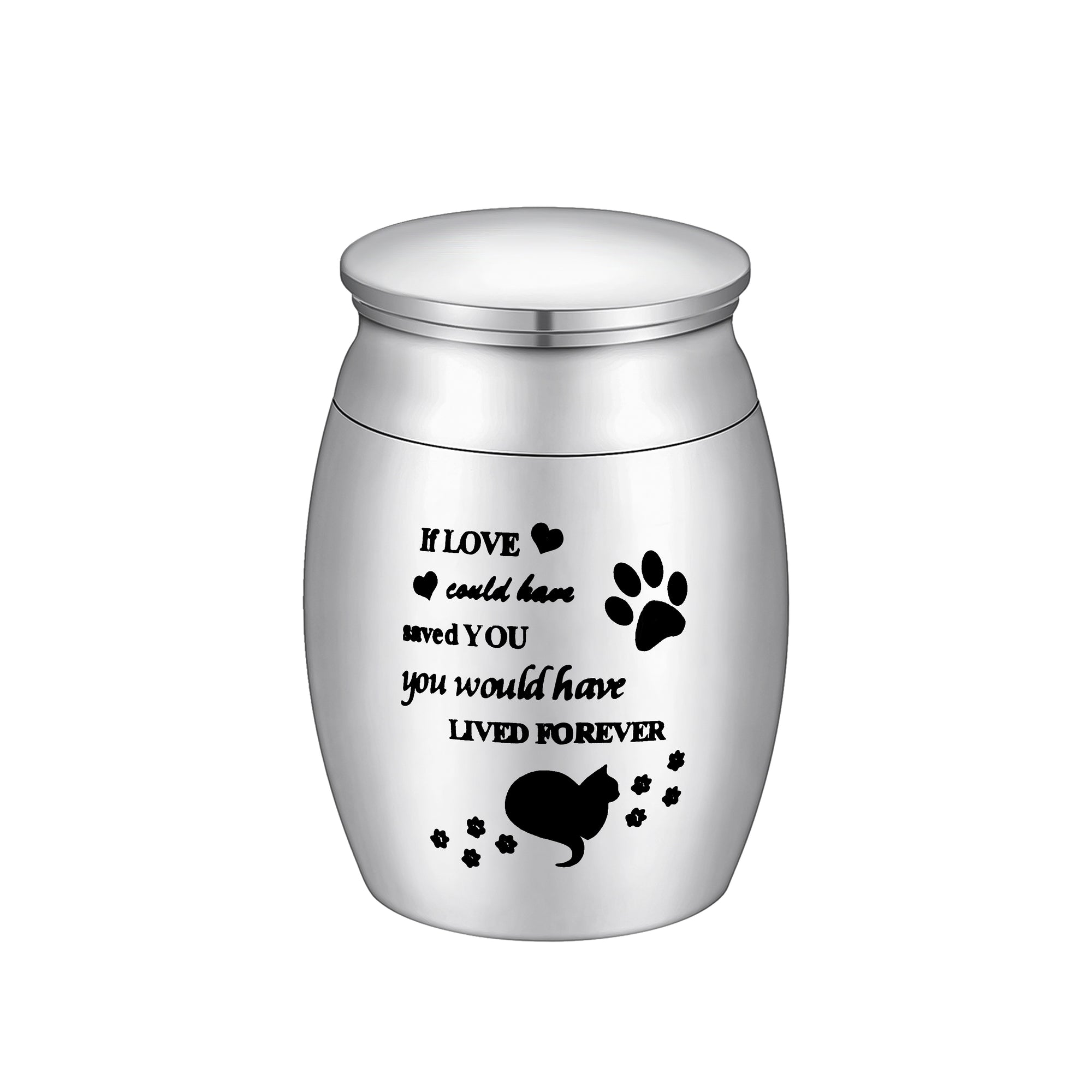 Mini Cremation Urns with Paws and Cat