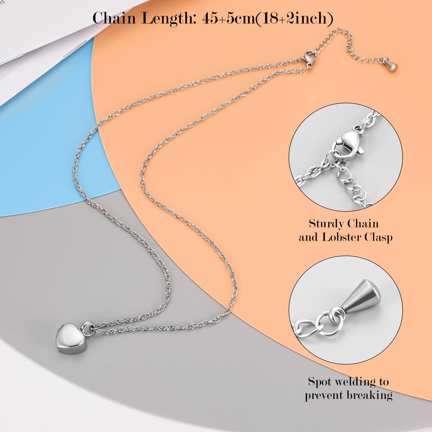 Heart Cremation Necklace for Ashes