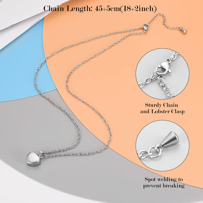 Heart Cremation Necklace for Ashes