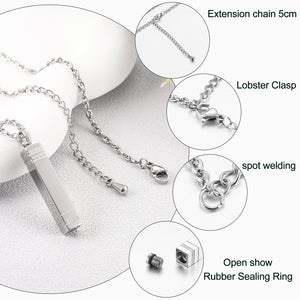 Rectangular and Bar Cremation Necklace