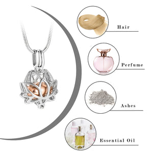 Flower Cremation Necklace and Urns