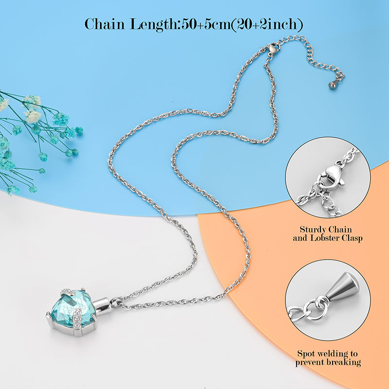 Heart  Cremation Pendant Necklace for Women