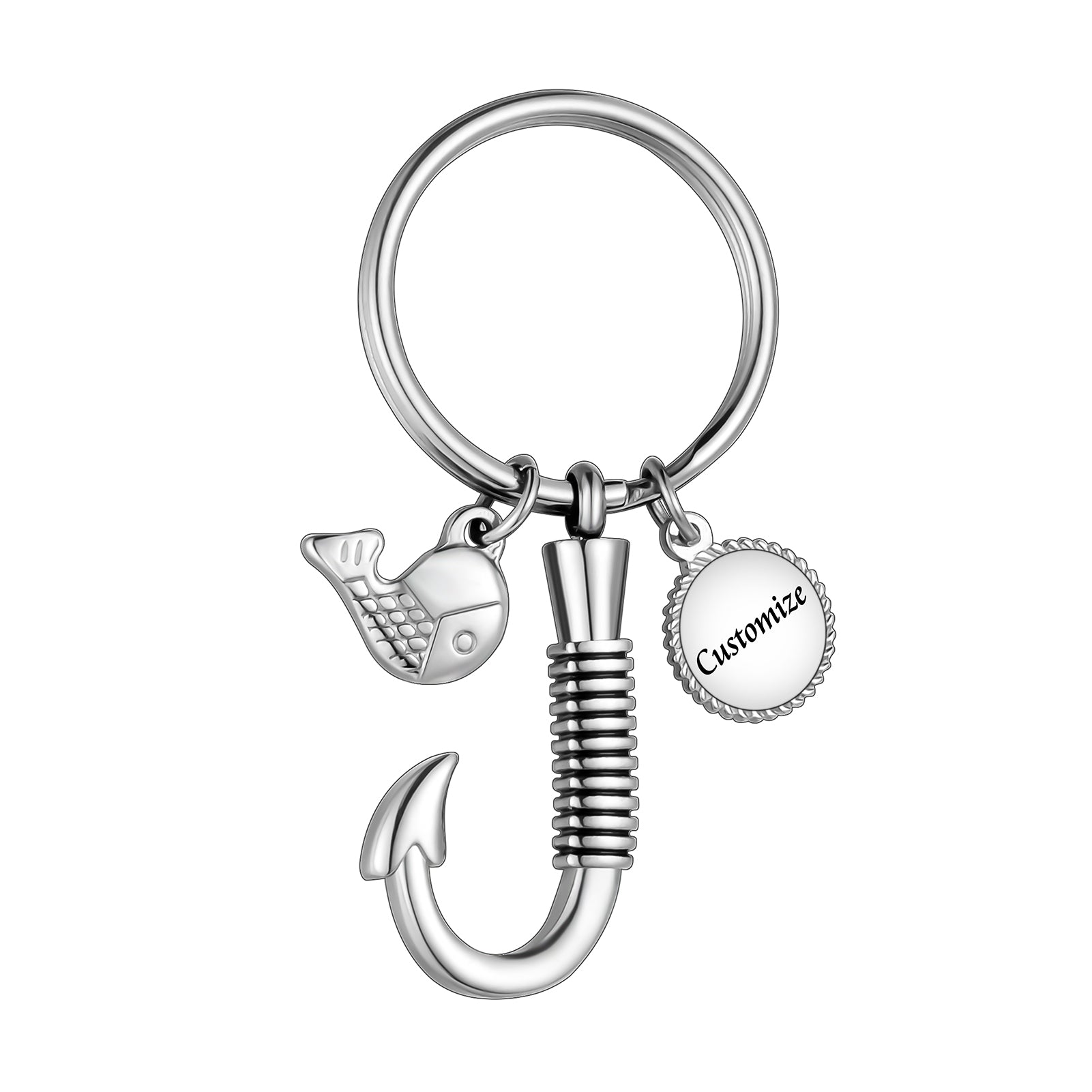 The Lowest Prices of Fish Hook Cremation Key Chain - CREMATIONJEWELRYHUB