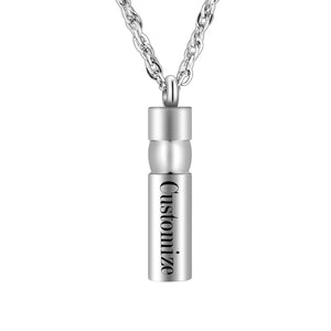 Cylinder Heart Cremation Necklace Jewelry