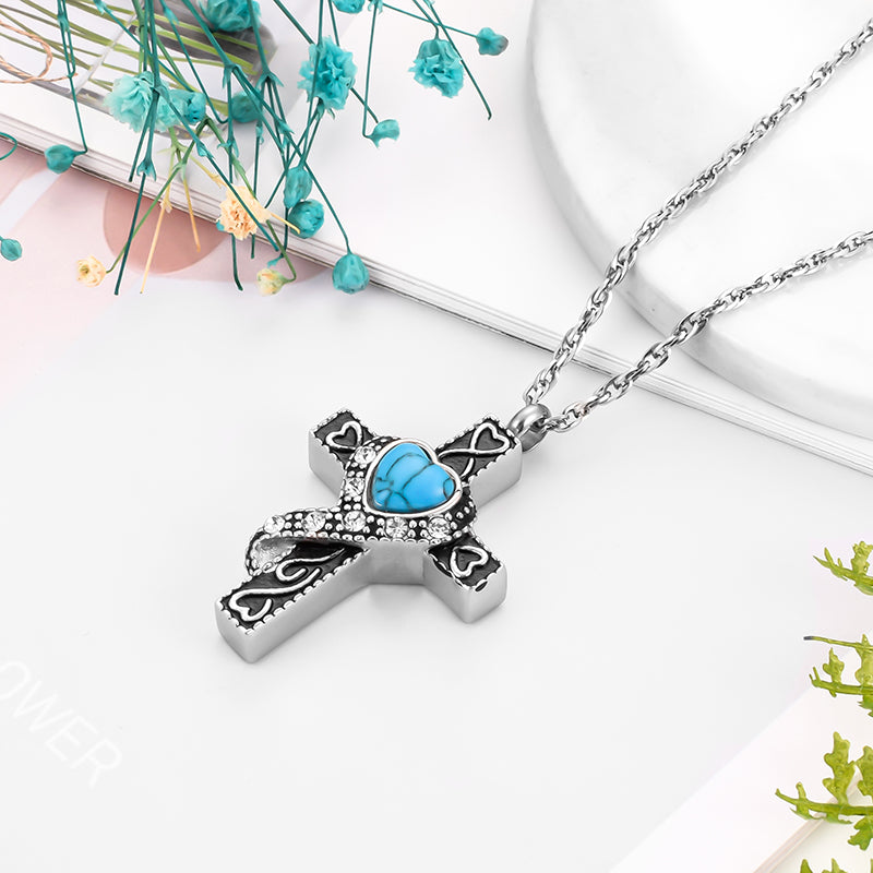 Vintage Stainless Steel Turquoise Cross Jesus Cross Pendant For Men Natural  Black And Blue Religious Jesus Crucifix Male Jewelry From Yuyuan99, $21.04  | DHgate.Com