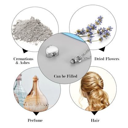 Heart Cremation Necklace for Ashes