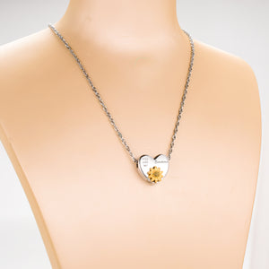 Heart Cremation Pendant Jewelry with Sunflower