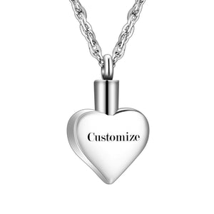 Heart and Cross Urns Necklace with Zircon