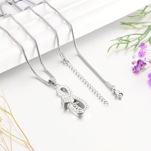 Infinity Symbol with Heart Urns Necklace for Women