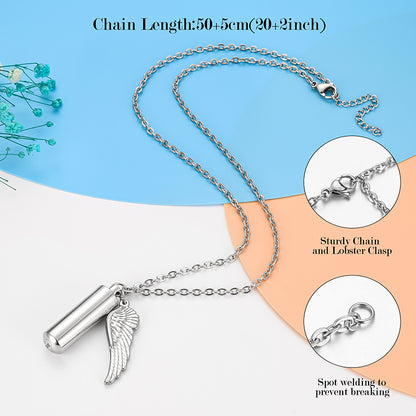 Necklace Gas Tank with Angle Wings