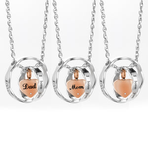 Heart Cremation Ashes Pendant Necklace