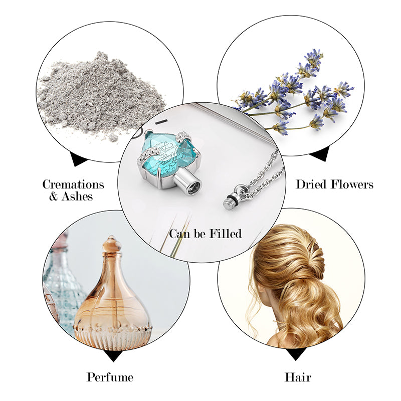 Heart  Cremation Pendant Necklace for Women