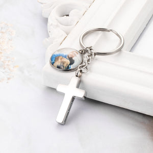 Cross Key Chain Cremation Jewelry