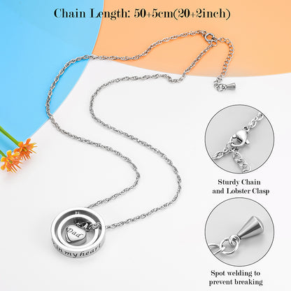 Heart Cremation Pendant Necklace for Ashes