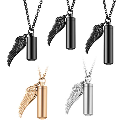 Necklace Gas Tank with Angle Wings