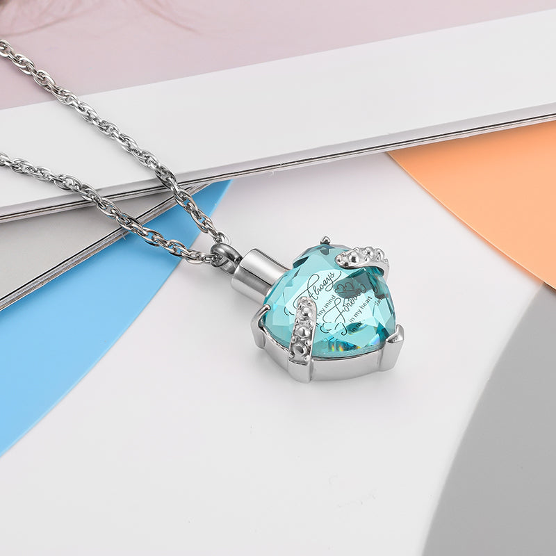 Heart  Cremation Pendant Necklace for Women