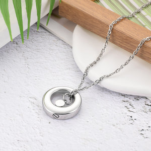 Forever in My Heart - Circle Cremation Necklace