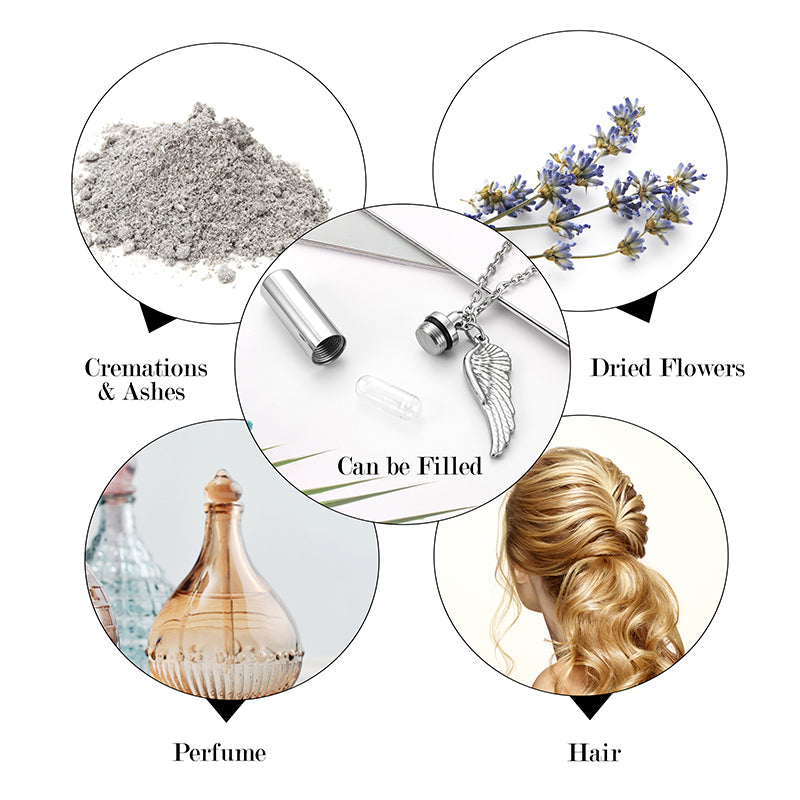 Necklace Gas Tank with Angle Wings