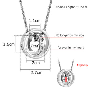 Heart Cremation Pendant Necklace for Ashes